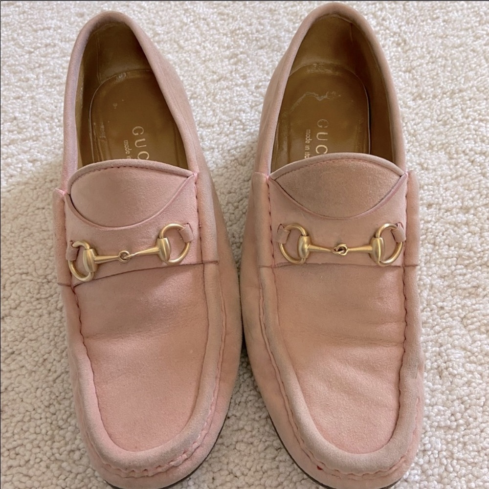 Pink Gucci Loafers